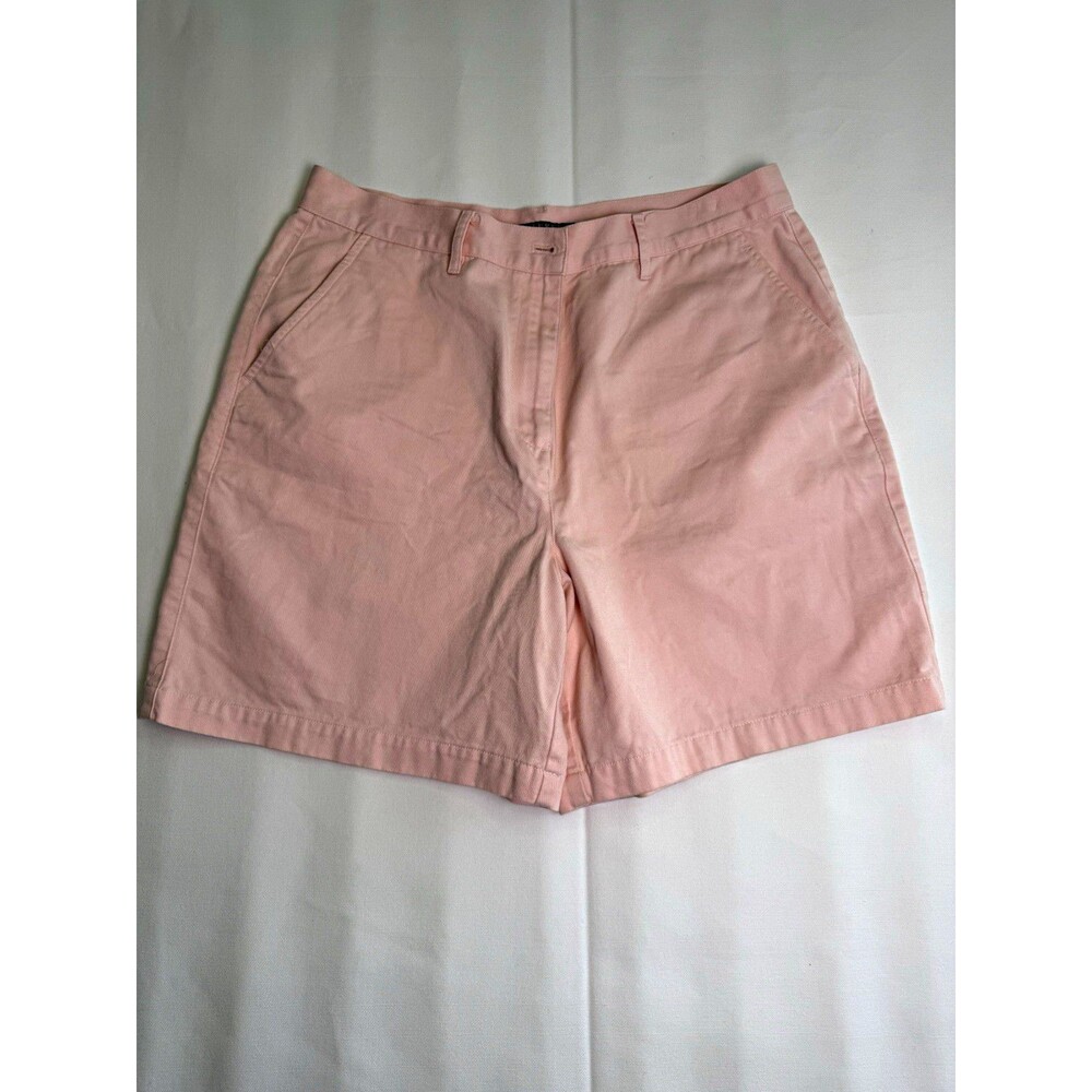 Lauren Ralph Lauren Womens Pink Chino Shorts 12 Twill Cotton Pockets Flat Front